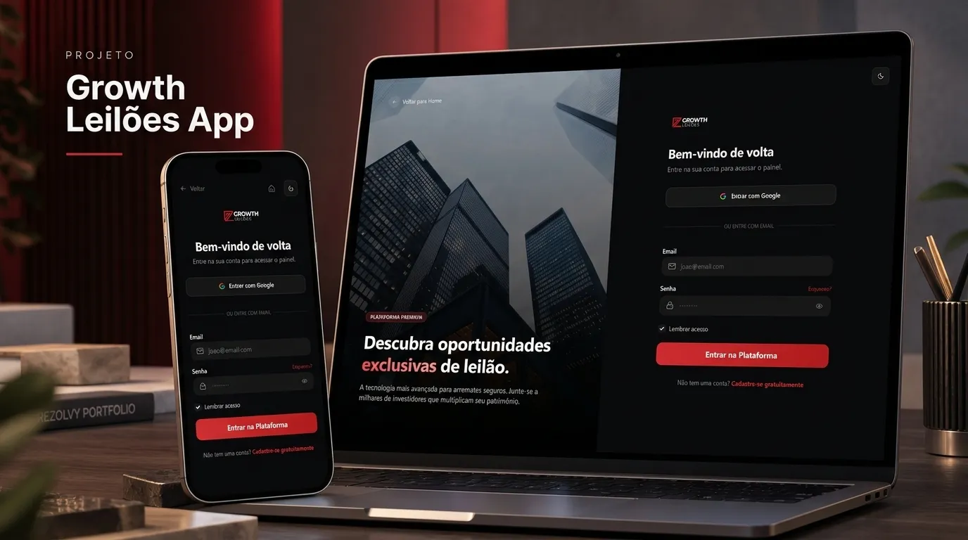 Captura do projeto Growthleiloes