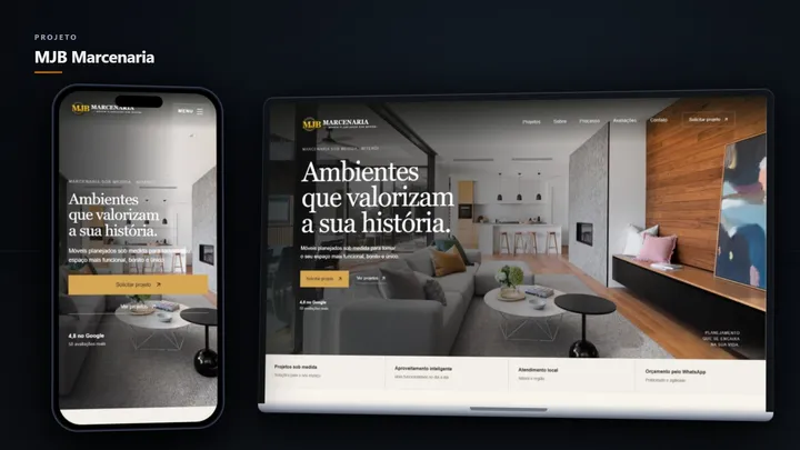 MJB Marcenaria: Landing pages