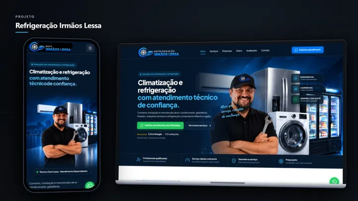 Refrigeração Irmãos Lessa: Landing pages